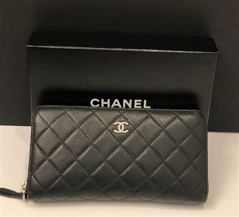 chanel caviar quilted|Long Wallets .